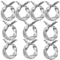 10 Pcs Long Thin Small Skinny Scarf Satin Neck Tie Ribbon Choker for Women Girls - color: Grey