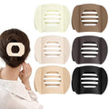Obeoby 6 Pcs Flat Hair Clips for Women, Medium Flat Claw Clips French Hair Barrettes Accessories Hair Claws for Medium Hair Volume Stocking Stuffers - color: Coffee, brown, light pink, black, white