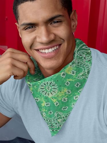 Motique Accessories Modern Tie Dye Bandana - color: Kelly Green