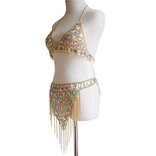 Women's Sexy Suit Body Chain - color: Gold Color Body Chain Suit-099-2