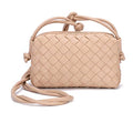 ZEDIUH Woven Bag for Women Crossbody Shoulderbag, Small Vegan Leather Purse - color: Apricot