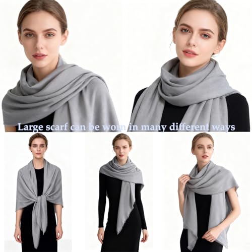 K-Elewon Large Square Scarf 51" Cotton and Linen Hand feel Scarf Fashion Scarves Hair Wrapping Scarfs Neck Scarves for Women - color: H2311