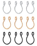 D.Bella Fake Septum Piercing Faux Nose Rings Hoop Stainless Steel Faux Lip Ear Nose Septum Ring Non Piercing Clip On Nose Hoop Rings Body Piercing Jewelry - style: Style J