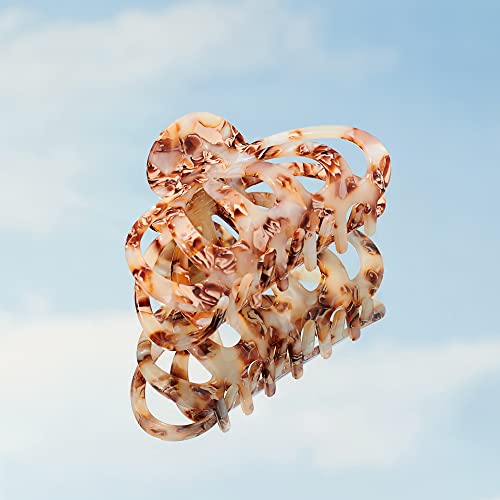 The Hair Edit Jellyfish Clip - Large Tortoise Shell Claw Clip - color: Rose Tortoise