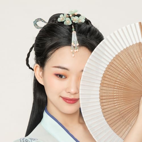 Toyvian 2pcs Vintage Rhinestone Hair Stick Double Prong Dovetail Hairpin Clips for Women Elegant Hair Forks Oriental Style for Weddings Parties and Casual Wear