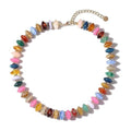 Colorful Chunky Beaded Necklaces for Women - Statement Boho Layered Necklace, Handmade Festival Jewelry, Trendy Bead Necklace Gift - color: Colorful Chunky Beaded Necklace B