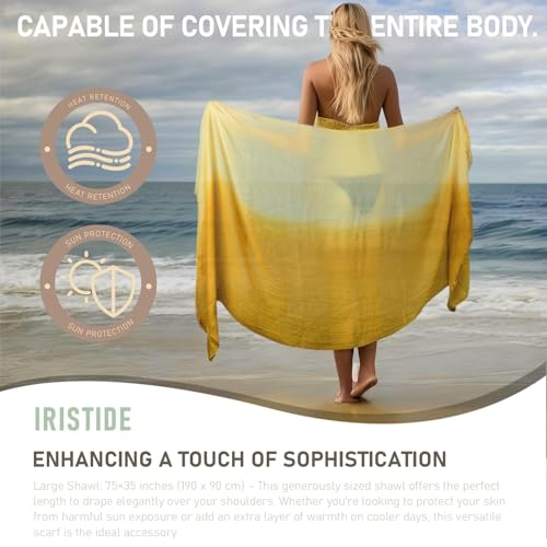 Two-tone Linen Scarf for Women Lightweight Summer Wrap Cotton Shawl Beach Travel Pashmina Gauze 75"×35" - color: Peach Pink/Burgundy