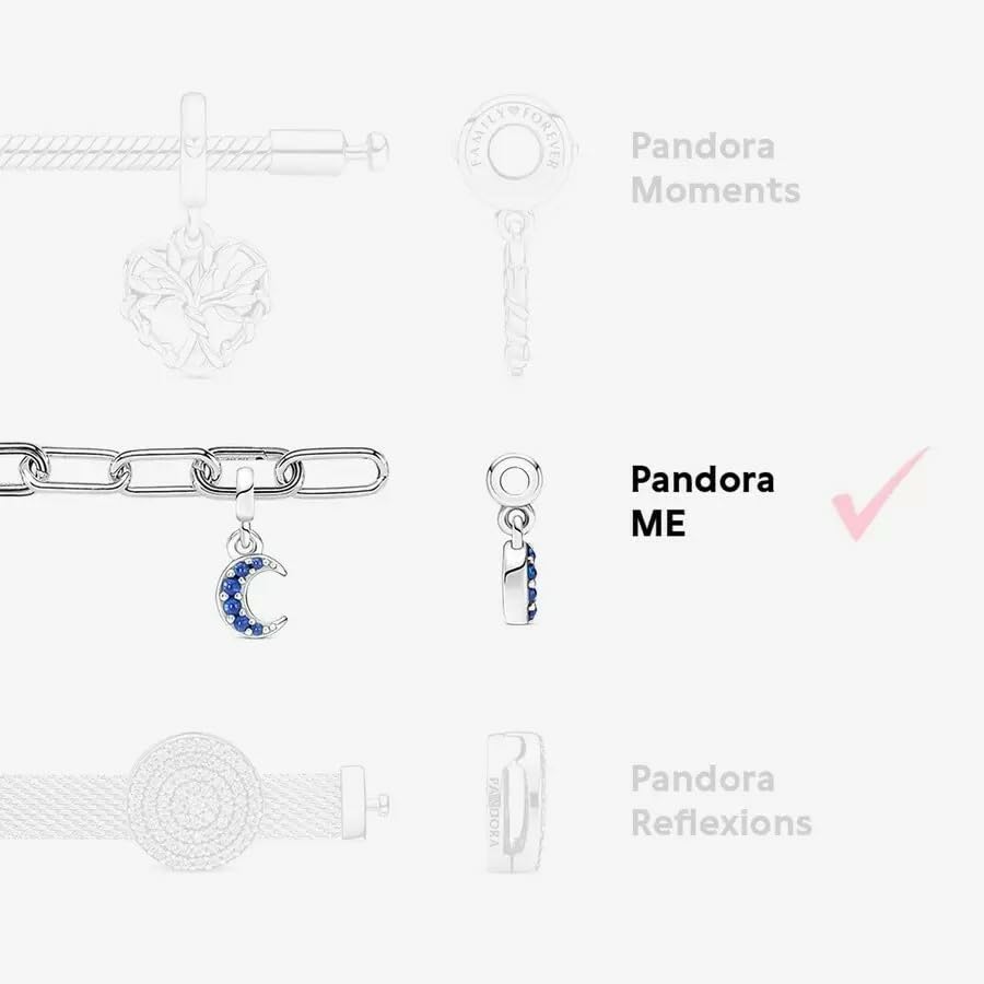 PANDORA ME Link Chain Bracelet - Bracelet for Women - Compatible with ME Charms - Features 2 Connectors - Gift for Her - Sterling Silver - With Gift Box