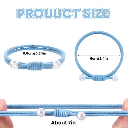 DIYDEC 12pcs Hair Ties Bracelet for Women Boho Braided Hair Ties No Damage Elastic Hair Bracelet Band for Girls Soft Thick Thin Long Curly Hair Accessories (Colour) - color: Colour