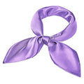 American Trends Women Silk Feeling Scarf Satin Head Scarves Square Wrap Neck Scarf Lightweight Silk Like Bandana - color: Purple
