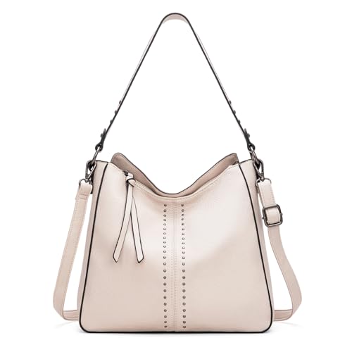 Montana West Hobo Bag for Women Crossbody Purse and Handbags Ladies Chic Shoulder Bags - color: Nude