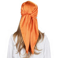 RIIQIICHY 35 Inch Head Scarf for Women Hair Scarf Like Silk Scarf Square Scarf Bandanas for Women - color: Orange