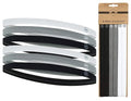 Thin Elastic Sports Headbands - Workout, Running, Soccer for Women & Men - color: Black, Gray, White - 6