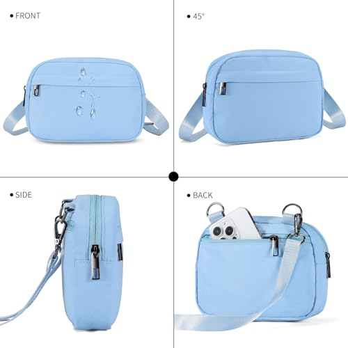 MAXTOP Small Crossbody Bags for Women Belt Bag Fanny Pack with Adjustable Strap - color: Azure Blue, style: Small Crossbody Bag