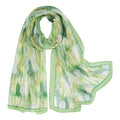 E-Clover Unique Fashion Women's Scarf Chiffon Sheer Scarves for Women Lightweight - color: Green Flowers-02