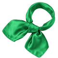 QBSM Womens 23.6 inch Satin Silk Feeling Formal Square Neck Scarf Head Hair Wraps Kerchief - color: Emerald Green