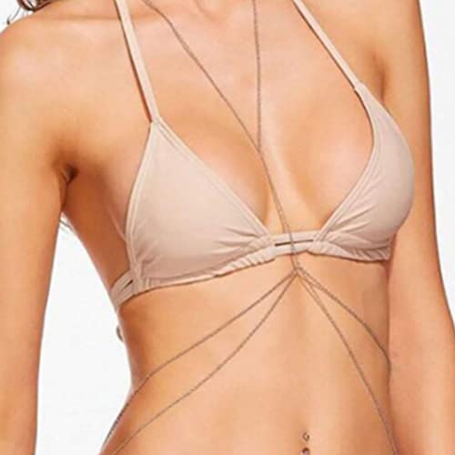 Gold Body Chain Necklace & Bikini Waist Bracelet for Women - style: Style B Gold