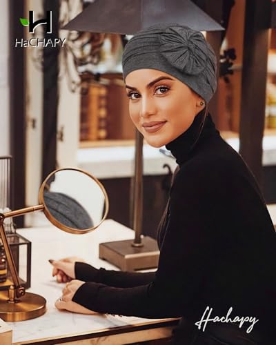 Chemo Headwear for Women Cancer Patients Lightweight Head Coverings for Hair Loss Seasonal - color: Black White