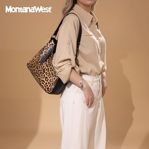 Montana West Hobo Bag for Women Crossbody Purse and Handbags Ladies Chic Shoulder Bags - color: Leopard