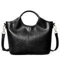 BOSTANTEN Vegan Leather Purses for Women Soft Top Handle Satchel Crossbody Zipper Handbag with Detachable Shoulder Strap - color: Black