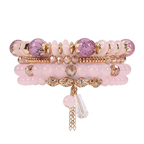 Bohemia Bracelets for Women Vintage Stackable Beads Bracelets Charm Stretch Beach Jewelry - color: Color 1