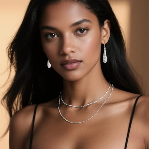 Silver Long Teardrop Dangle Earrings for Women, 14K Gold Plated Hypoallergenic Drop Leverback Earrings, Trendy Long Teardrop Dangle Earings for Jewelry Gifts - color: C-Silver