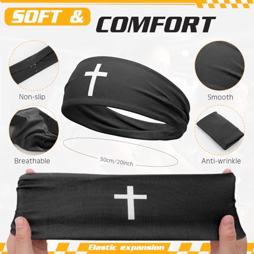 18 Pcs Sports Sweatbands for Men Women Camo Headbands Workout Non Slip Headbands Breathable Head Band Fitness Stretchy Unisex Hairband for Yoga Running Cycling Ball - color: Solid Color