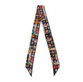 JERLA 100% Mulberry silk Scarf bag scarf Head Hair Ribbon Handbag Handle wrap Tie Bundle Neckerchief Scarf for women - color: Color Grid