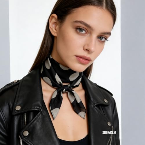 21 x 21 Inch Cotton Bandana for Women and Men,Soft Breathable Head Scarf, Multi-purpose Headband, Hair Scarf - color: Large Round Black-un16