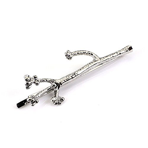 Set of 3 Vintage Tree Branch Hair Clip Barrette Women Lady Hair Pin Head Dress DIY Hair Accessories (Silver) - color: Silver