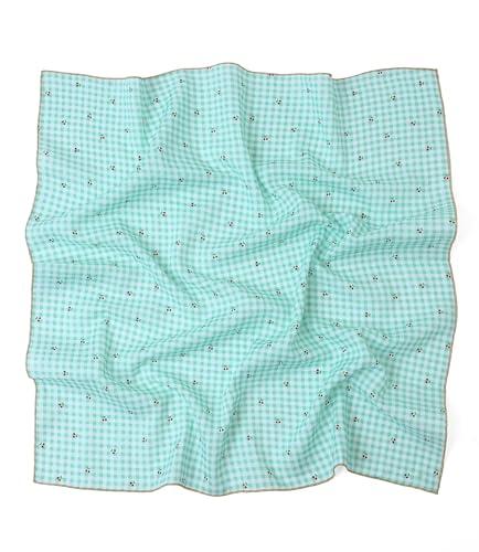 STARWHISPER Multicolored 22''x22'' Cotton Bandana for Women and Men Multi-purpose Headband Hair Scarf Protective Coverage - color: S12-cherry Pop Grid