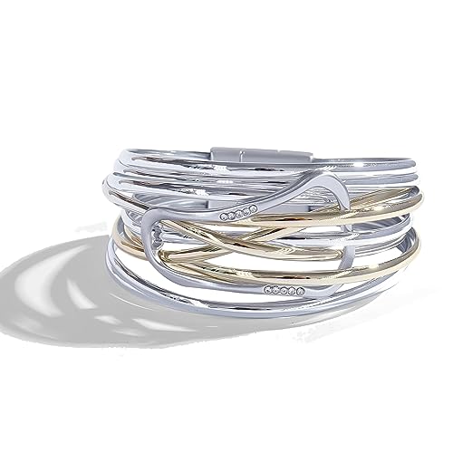 Long tiantian Leather Bracelets for Women Men Heart Wrap Bracelets Western Jewelry Cowgirl Outfits Birthday Gifts for Her - color: C6:silver leather bracelet