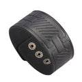 GelConnie Punk Leather Cuff Bracelet Adjustable Straps Wrap Bracelets Arm Armor Cuff Gothic Leather Wristbands for Men, Women - color: MLPB085-Black
