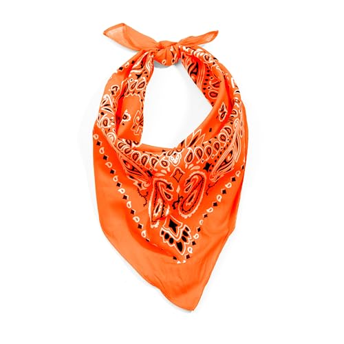 Rothco Trainmen Paisley Bandana - Standard - 22" X 22" - color: Orange