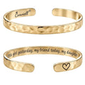 Carviell Bracelet - Gifts for Women – Inspirational, Friendship, Love, Mom, Daughter, Sister, Christian, Graduation, Memorial & Wedding Gifts – 100+ Phrases – Stainless Steel, Gift-Ready - style: DAUGHTER'S Gift - My little girl yesterday, my firend today