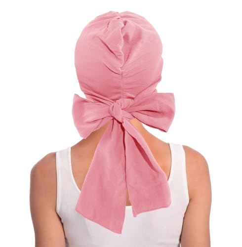 XYIYI Chemo Headwear for Womens Cancer Patients, Head Scarf Chemotherapy Headwraps Hat - color: Pink
