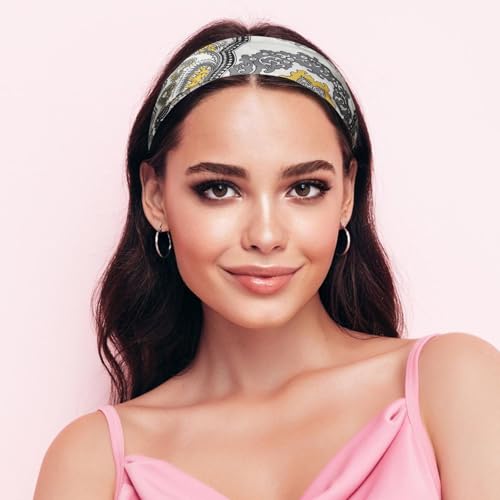 Sumolux Head Hair Scarf for Women Like Satin Silk Scarf Bandana Hair Wrapping Night Large Square Scarves 27.5" - color: Black Cashew Nuts