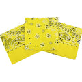 Bandanas for Women and Men，3 Pack Super Soft Thin 60s Preium Cotton 22 inch Handkerchiefs - color: 3 Pack-blazing Yellow