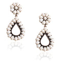 Rustic Couture's Western Earrings for Women Cowgirl Country Concho Dangling Western Statement Jewelry - color: K-White
