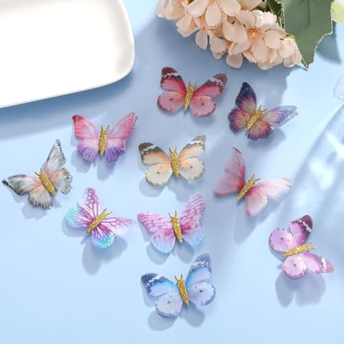 20Pcs Glitter Hair Clips for Kids - Moving Fairy Accessories for Women, Girls Colorful Hair Clips 90s (Brown) - color: Brown