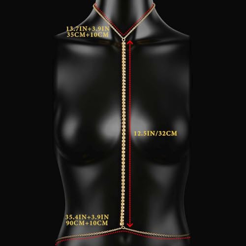 Bounzhi Rhinestone Crossover Body Chain Bra Shiny Crystal Chest Harness Bikini Body Jewelry - style: 1G