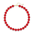 Colorful Beaded Necklace for Women Chunky Resin Beads Choker Necklaces Boho Statement Necklace Summer Vacation Y2K Jewelry - color: Red