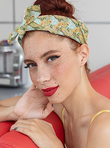 AVKA Studio 100% Cotton Bandanas for Women & Men, 2 Pack 20x20 Inch, 22x22 inch Hand Printed, Lightweight Cotton Handkerchief - color: Turquoise Blue, size: 20 x 20 Inches