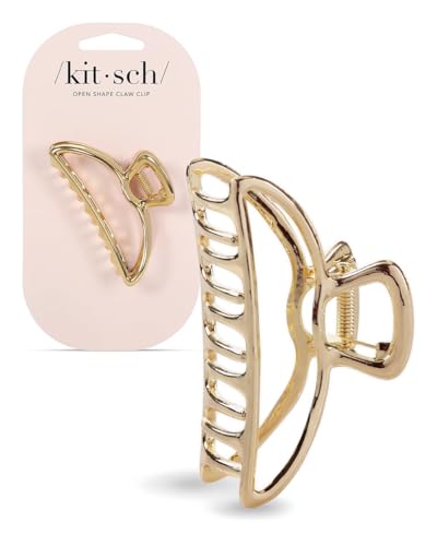 Kitsch Metal Hair Clips for Women - Durable & Elegant Metal Claw Clips, Perfect for Everyday Use & Special Occasions - Gold, 1 Pc - color: Gold