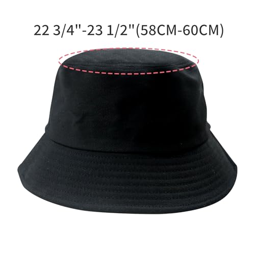 NPJY Bucket Hat for Women Men Cotton Summer Packable Sun Beach Fishing Hats Travel Cap - color: Plain White
