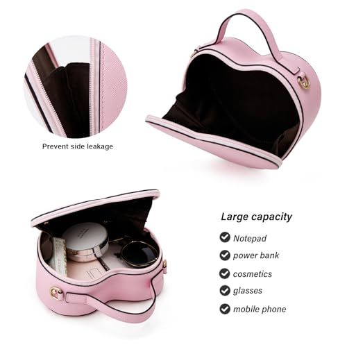 Crossbody Purse for Women Small Crossbody Bags Trendy Vegan Leather with Adjustable Shoulder Straps Gift for Mother Wife Mom - color: 669-pink