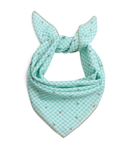 STARWHISPER Multicolored 22''x22'' Cotton Bandana for Women and Men Multi-purpose Headband Hair Scarf Protective Coverage - color: S12-cherry Pop Grid