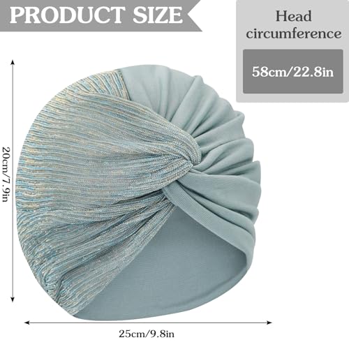 XYIYI Chemo Headwear Turban for Women, Cancer Patients Head Wrap Cover Hat for Hair Loss - color: Mint Green