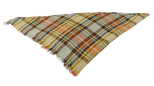Wander Agio Womens Warm Long Shawl Winter Wraps Large Scarves Knit Cashmere Feel Plaid Triangle Scarf - color: Beige Grey 21