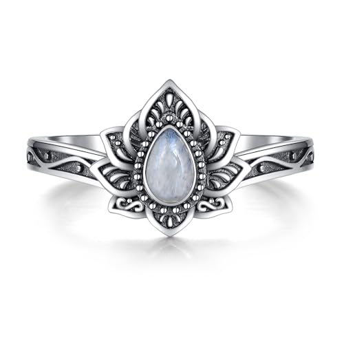 925 Sterling Silver Lotus Ring Jewelry Gifts for Women Sister